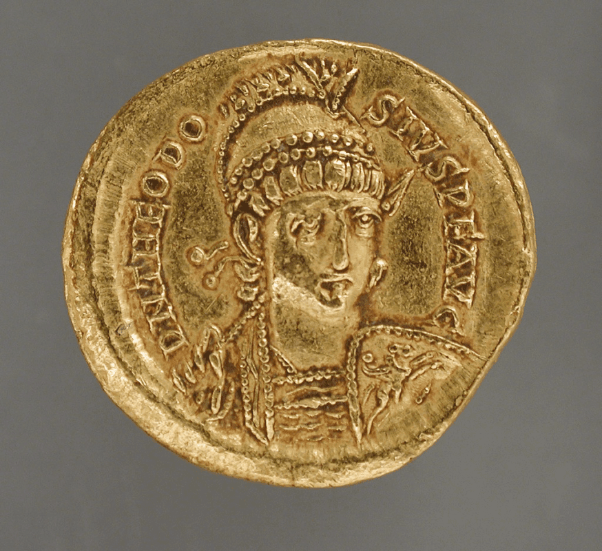 Theodosius II Solidus ancient coin